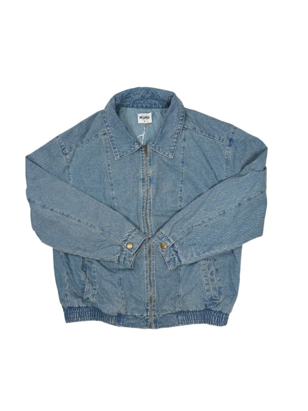 Show Me Your Mumu Carter Bomber Jacket In Ozone Indigo